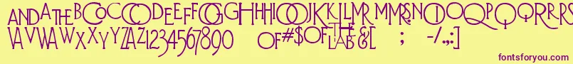 DiehlDecoAlts Font – Purple Fonts on Yellow Background