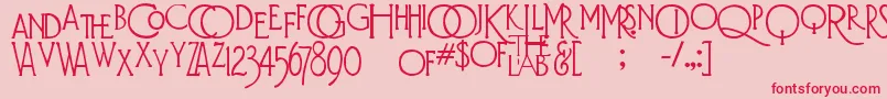 Шрифт DiehlDecoAlts – красные шрифты на розовом фоне