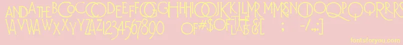 DiehlDecoAlts-Schriftart – Gelbe Schriften auf rosa Hintergrund