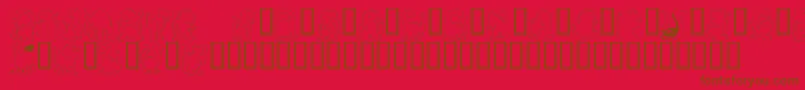 Kr Nickys Dinos Font – Brown Fonts on Red Background