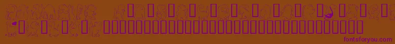 Kr Nickys Dinos Font – Purple Fonts on Brown Background