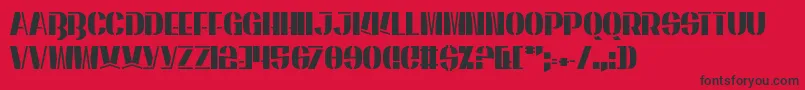 EnergeticStar Font – Black Fonts on Red Background