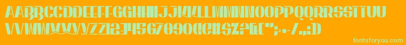 EnergeticStar Font – Green Fonts on Orange Background