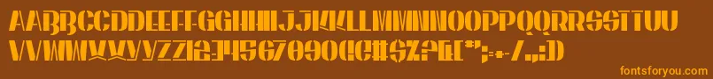 EnergeticStar Font – Orange Fonts on Brown Background