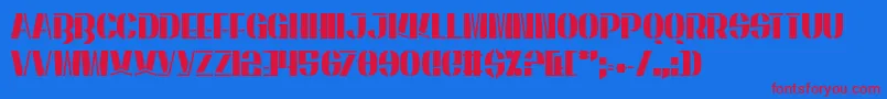 EnergeticStar-Schriftart – Rote Schriften auf blauem Hintergrund