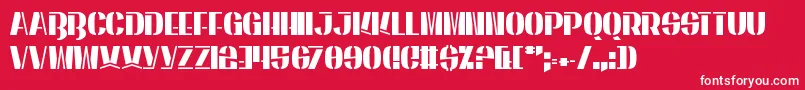 EnergeticStar Font – White Fonts on Red Background