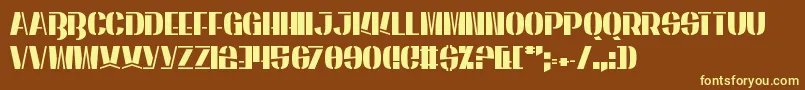 EnergeticStar Font – Yellow Fonts on Brown Background