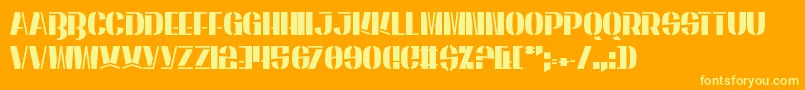 EnergeticStar Font – Yellow Fonts on Orange Background