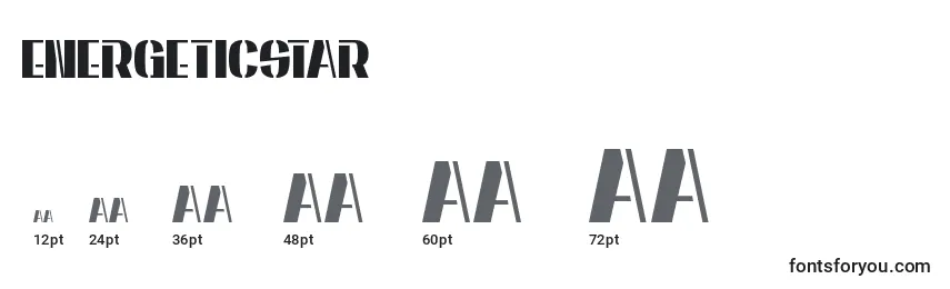 EnergeticStar font sizes