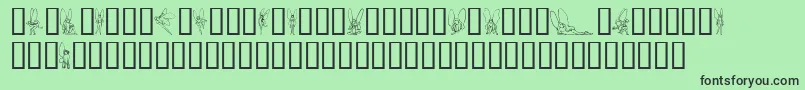 Шрифт SlWoodcutFaeries – чёрные шрифты на зелёном фоне