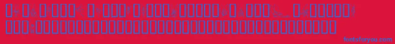 フォントSlWoodcutFaeries – 赤い背景に青い文字