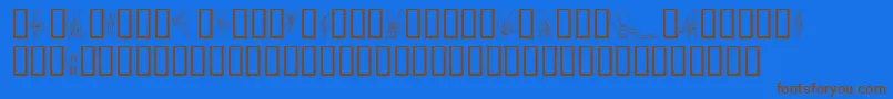 Шрифт SlWoodcutFaeries – коричневые шрифты на синем фоне