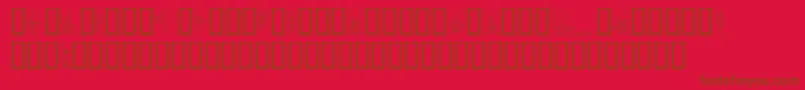 SlWoodcutFaeries-fontti – ruskeat fontit punaisella taustalla