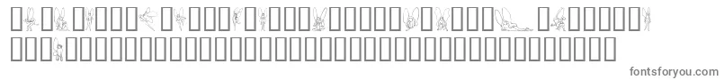 SlWoodcutFaeries-fontti – harmaat kirjasimet valkoisella taustalla