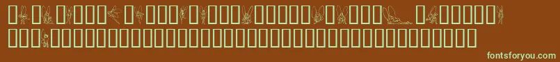Шрифт SlWoodcutFaeries – зелёные шрифты на коричневом фоне