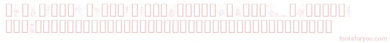 Czcionka SlWoodcutFaeries – różowe czcionki na białym tle