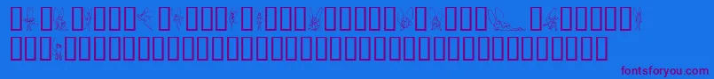Шрифт SlWoodcutFaeries – фиолетовые шрифты на синем фоне