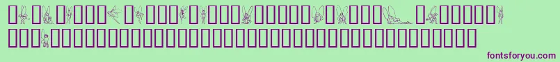 Шрифт SlWoodcutFaeries – фиолетовые шрифты на зелёном фоне