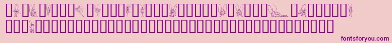 SlWoodcutFaeries Font – Purple Fonts on Pink Background