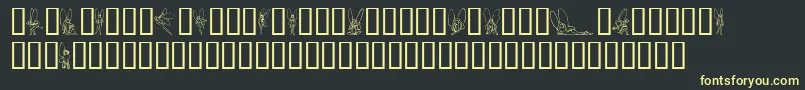 SlWoodcutFaeries-fontti – keltaiset fontit mustalla taustalla