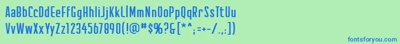 Creatorcreditsbb Font – Blue Fonts on Green Background