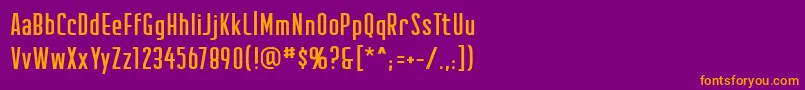 Creatorcreditsbb Font – Orange Fonts on Purple Background