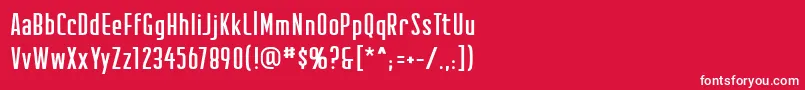 Creatorcreditsbb Font – White Fonts on Red Background