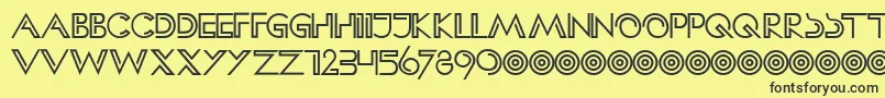 HffClipHanger Font – Black Fonts on Yellow Background