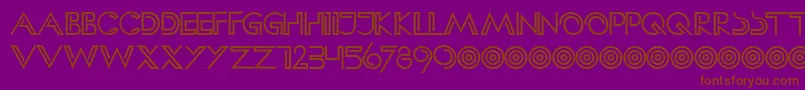 HffClipHanger Font – Brown Fonts on Purple Background