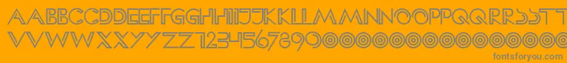 HffClipHanger Font – Gray Fonts on Orange Background