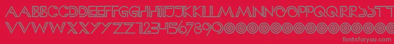 HffClipHanger Font – Gray Fonts on Red Background