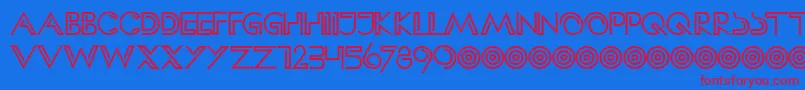 HffClipHanger Font – Red Fonts on Blue Background