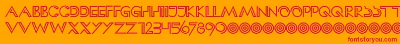 HffClipHanger Font – Red Fonts on Orange Background