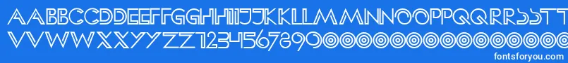 フォントHffClipHanger – 青い背景に白い文字