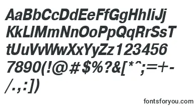  A1011helvetikaCondboldItalic font