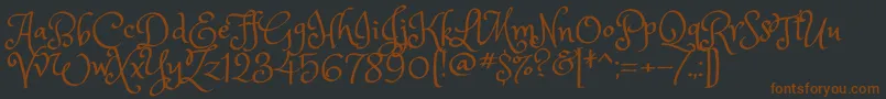 PrincesssofiaRegular Font – Brown Fonts on Black Background