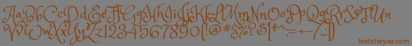 PrincesssofiaRegular Font – Brown Fonts on Gray Background