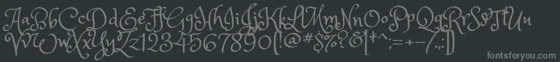 PrincesssofiaRegular Font – Gray Fonts on Black Background