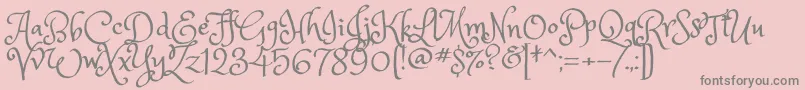 PrincesssofiaRegular-Schriftart – Graue Schriften auf rosa Hintergrund