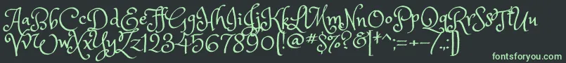 PrincesssofiaRegular Font – Green Fonts on Black Background