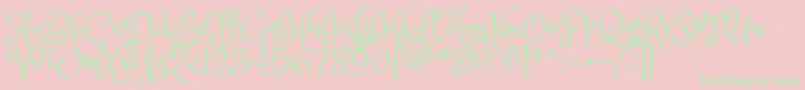 PrincesssofiaRegular Font – Green Fonts on Pink Background