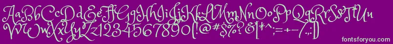 PrincesssofiaRegular Font – Green Fonts on Purple Background