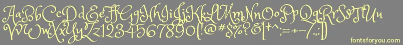 PrincesssofiaRegular Font – Yellow Fonts on Gray Background