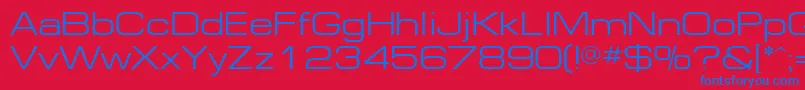 Ft81Normal-Schriftart – Blaue Schriften auf rotem Hintergrund