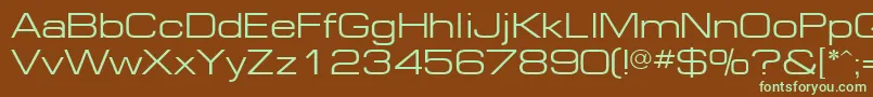 Ft81Normal Font – Green Fonts on Brown Background