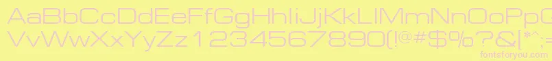 Ft81Normal-fontti – vaaleanpunaiset fontit keltaisella taustalla