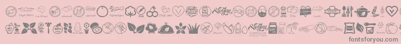 fuente VeganIcons – Fuentes Grises Sobre Fondo Rosa