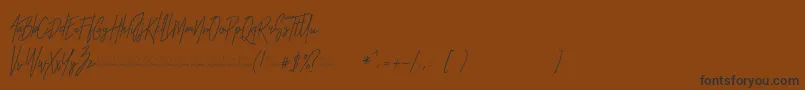 Шрифт Otella – чёрные шрифты на коричневом фоне