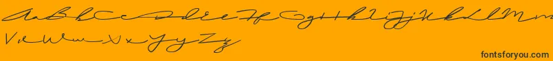 LailaAli Font – Black Fonts on Orange Background