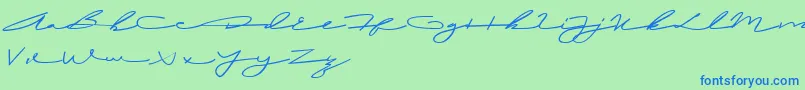 fuente LailaAli – Fuentes Azules Sobre Fondo Verde